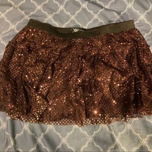 Sparkle Athletic brown sparkle skirt